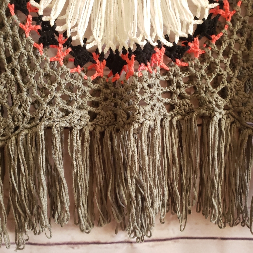 Impressions vintage look crochet boho hippie vest - Picture 4 of 7